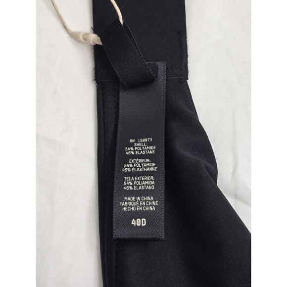 NWT SKIMS T-Shirt Push-Up Bra Size 40D Black Removable Pads Buttery Soft Support - Picture 8 of 9